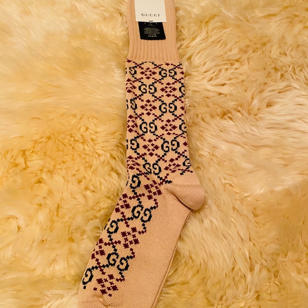 Brand New Gucci GG Logo Socks with Tags and in bag
